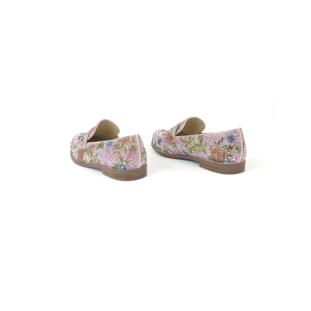 Betsey Johnson Women's 9.5M Aron Floral Bejeweled Rhinestone Penny Loafers - Picture 4 of 8